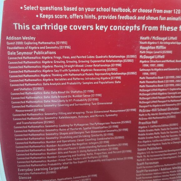 iQuest Math Grades 6 7 8 Cartridge Leap Frog Learning Education Game Vintage - Picture 5 of 9